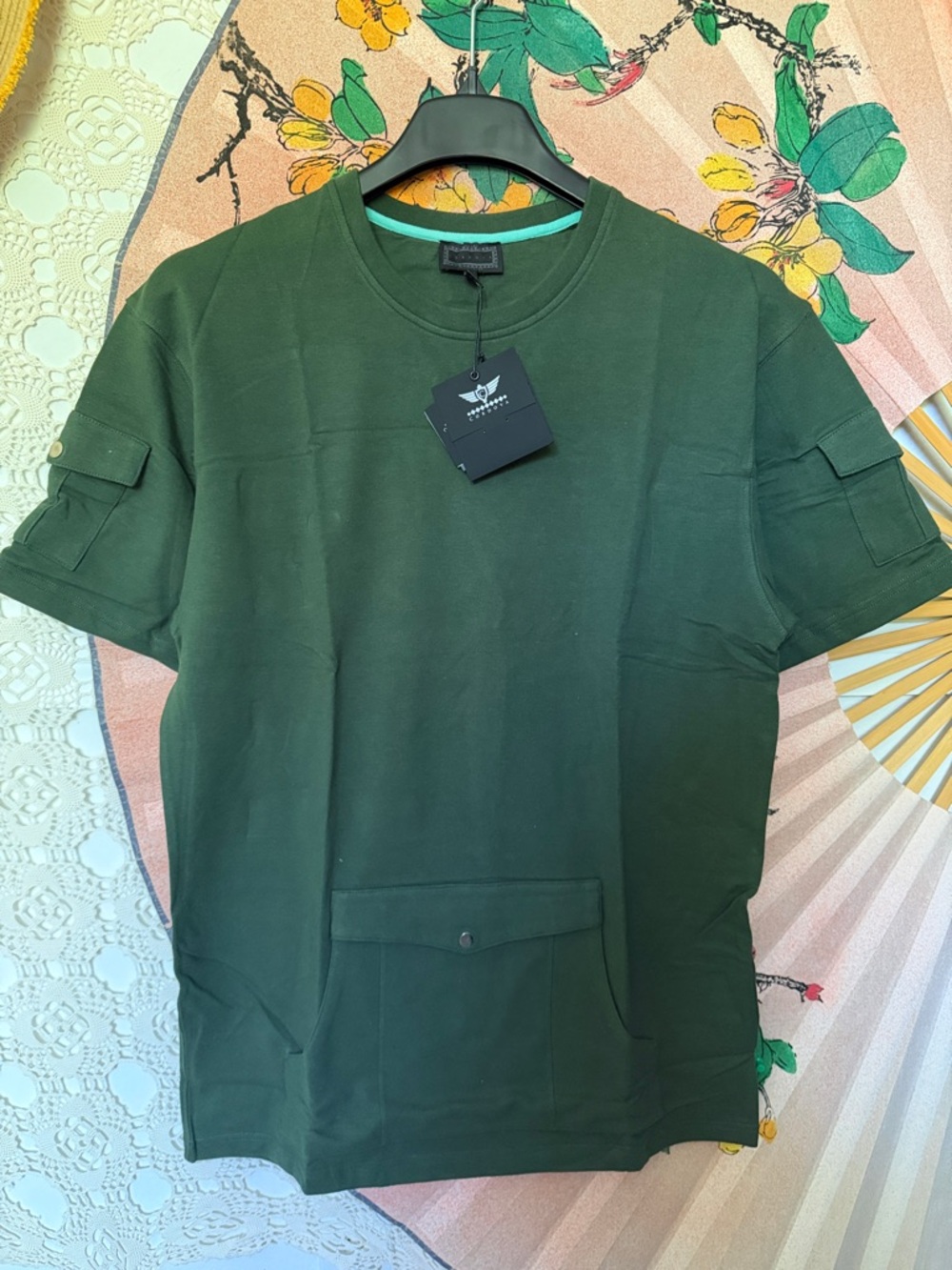 Cordova & Diamond Collab Dk. Green Logo Sweatshirt Short Sleeve w. pockets NWT